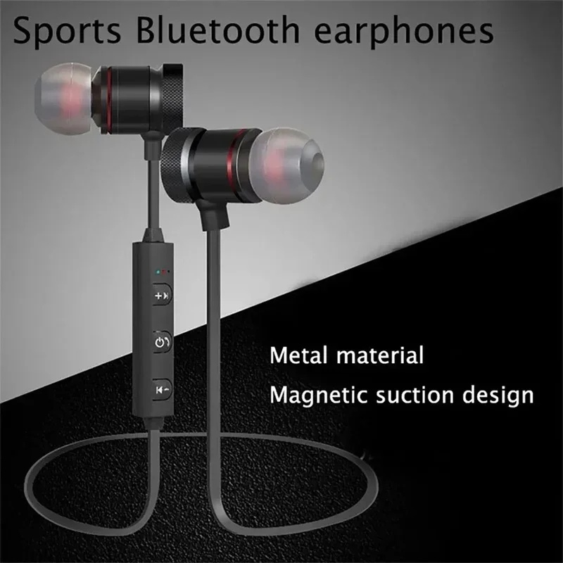 Bluetooth Headset On Ear - 1-4Pcs Headphone Bluetooth Nirkabel Neckband Earphone
