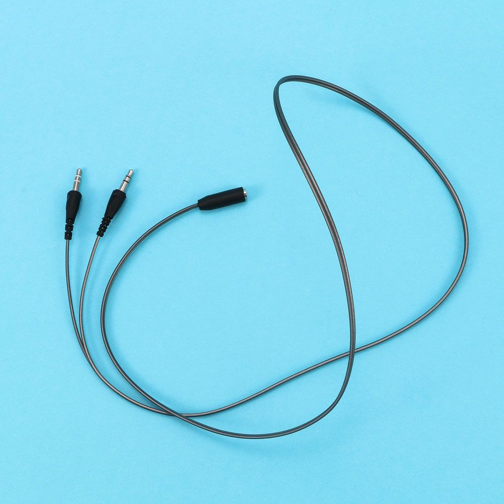 Earphone Splitter Jack - 1M 3.5MM Perempuan Ke 2 Laki-laki