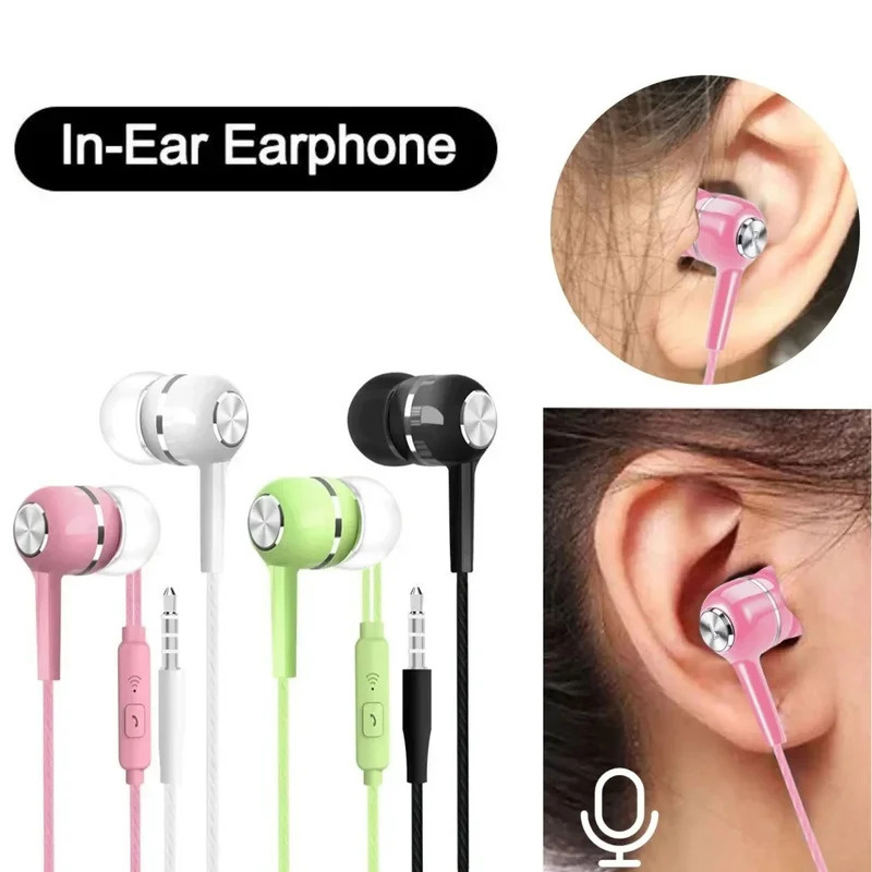 Noise Cancelling Headphone - 1/2/3/4 Buah Earphone Berkabel 3.5Mm Headset