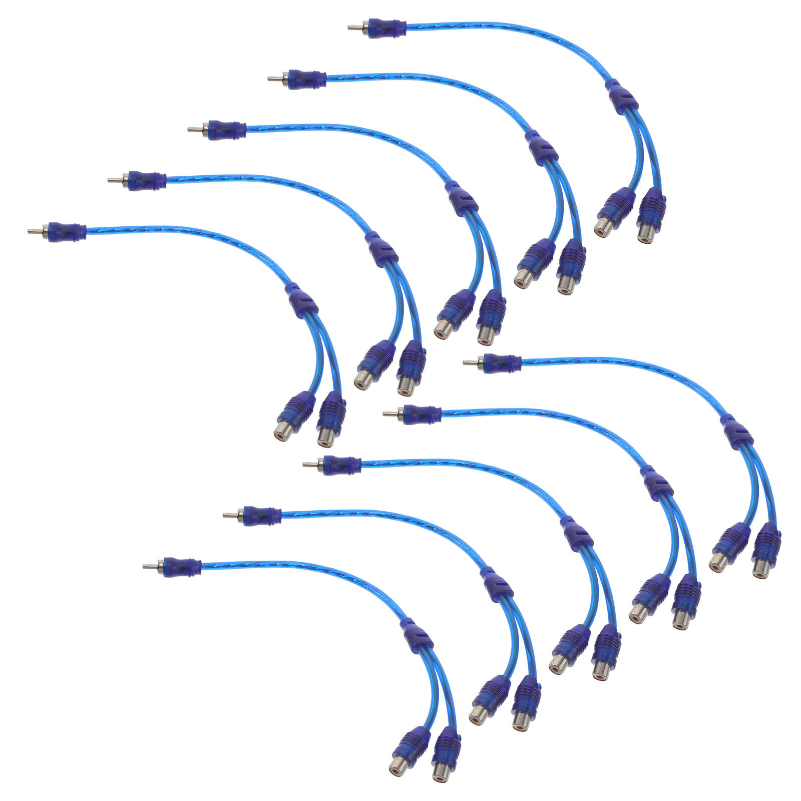 10Pcs Kabel Splitter Rca Y 1 M - Audio Splitter Y ulasan dan harga