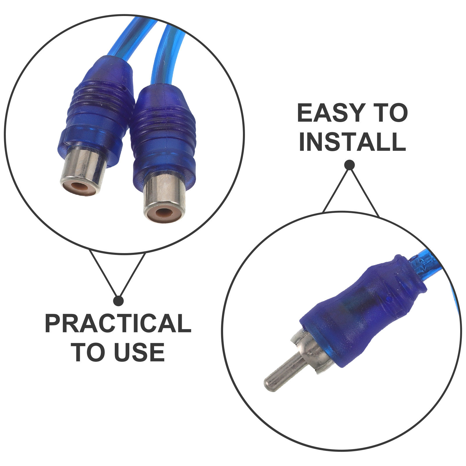 10Pcs Kabel Splitter Rca Y 1 M - Audio Splitter Y ulasan dan harga