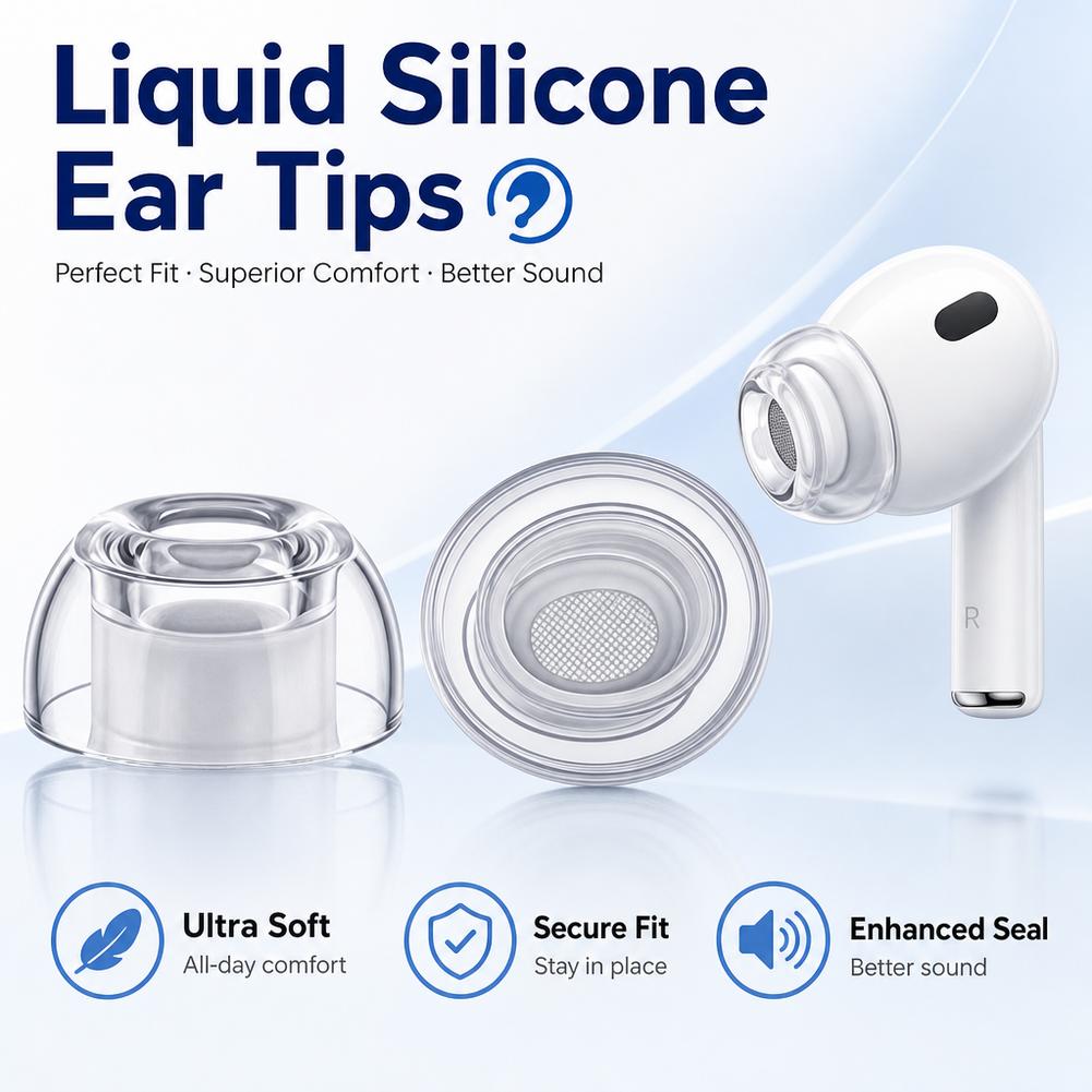 1/2/3 Pasang Ujung Telinga Sil - Silicone Ear Tip Replacement ulasan dan harga