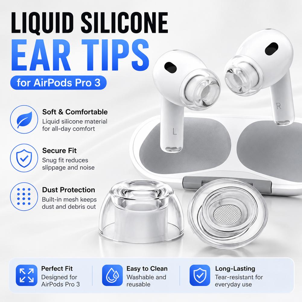 1/2/3 Pasang Ujung Telinga Sil - Silicone Ear Tip Replacement ulasan dan harga
