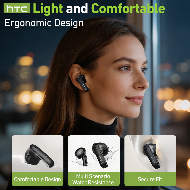 Earbud Gaming Nirkabel hTC Lay - Earbuds Charging Case ulasan dan harga